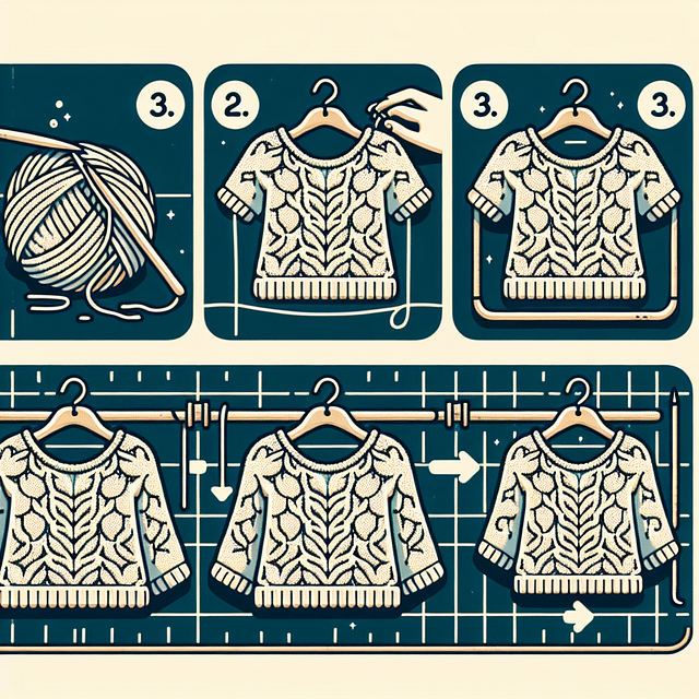 blocking a lace knitted sweater on a mat