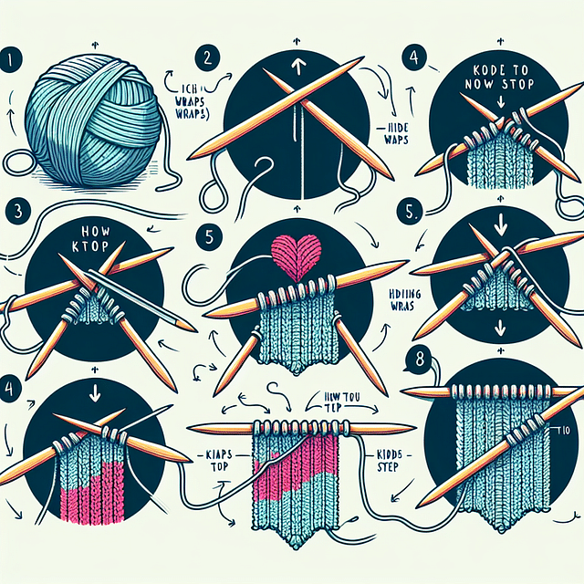 hiding wraps in knitting