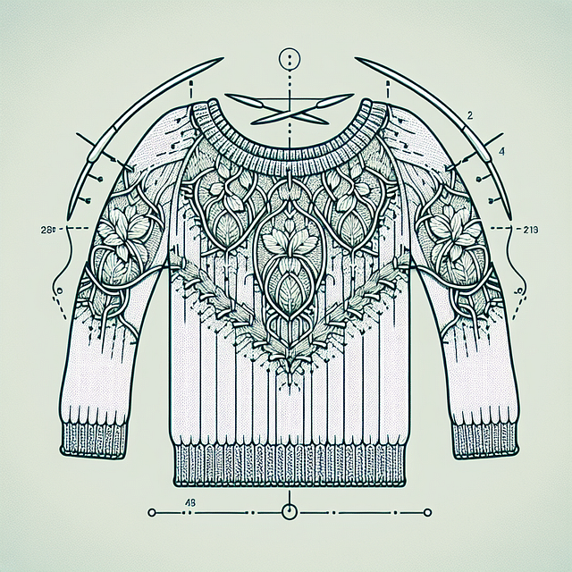 lace pattern on a sweater design