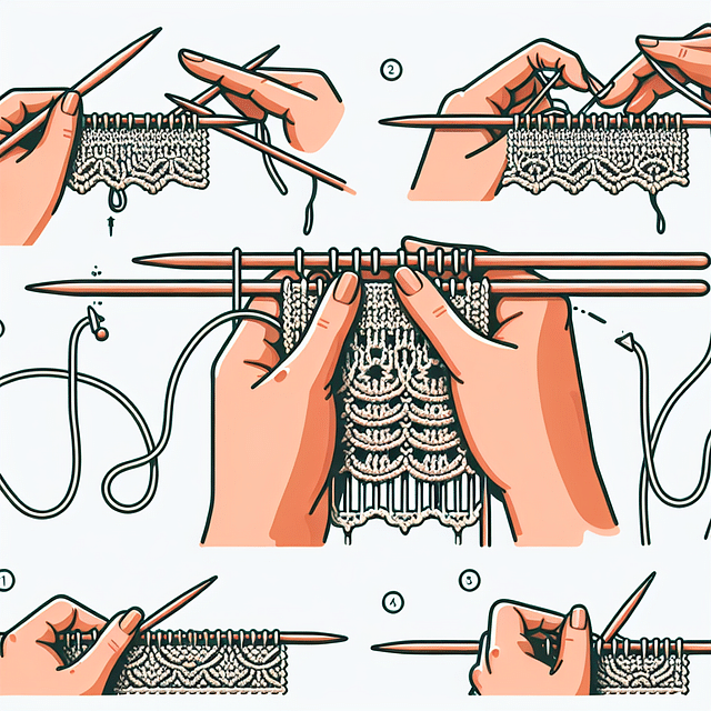 lace knitting stitches demonstration