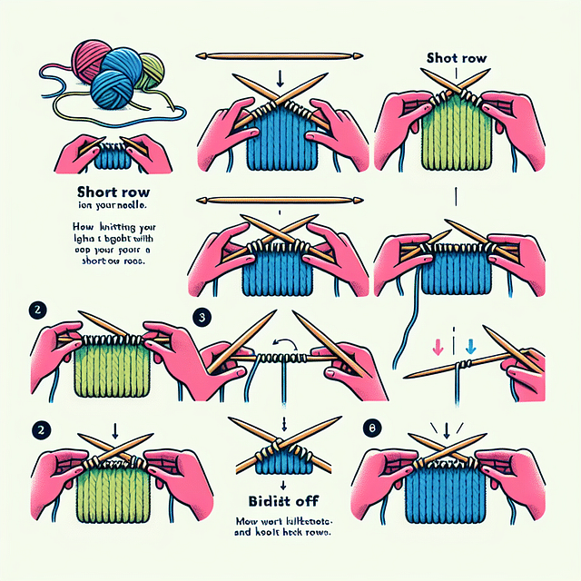 knitting short rows demonstration