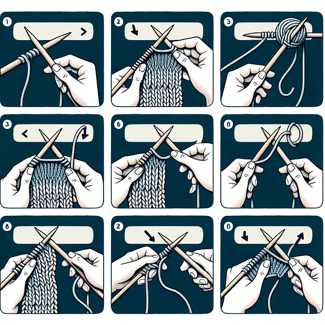 knitting wrap and turn method