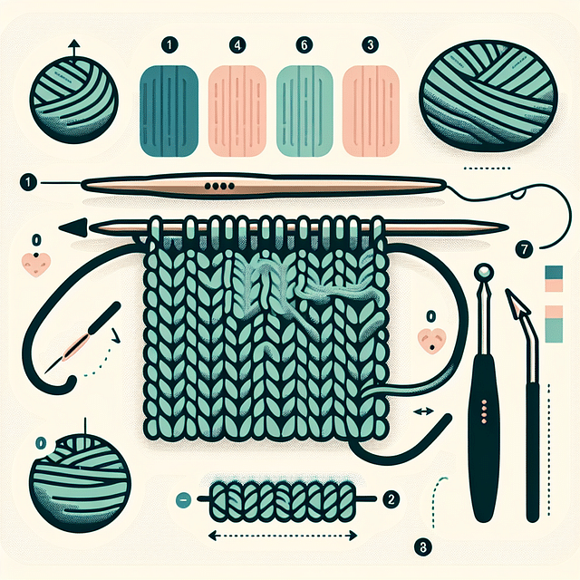 securing stitches on knitwear with a crochet hook