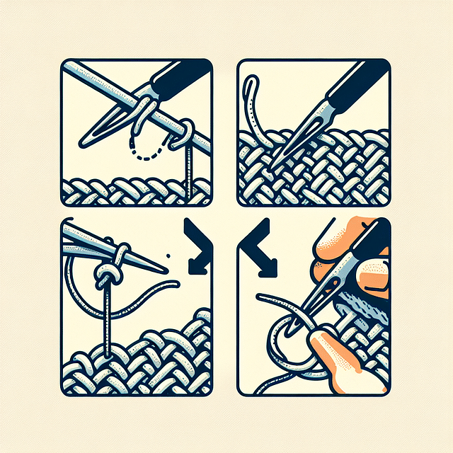 weaving in ends on a knit fabric