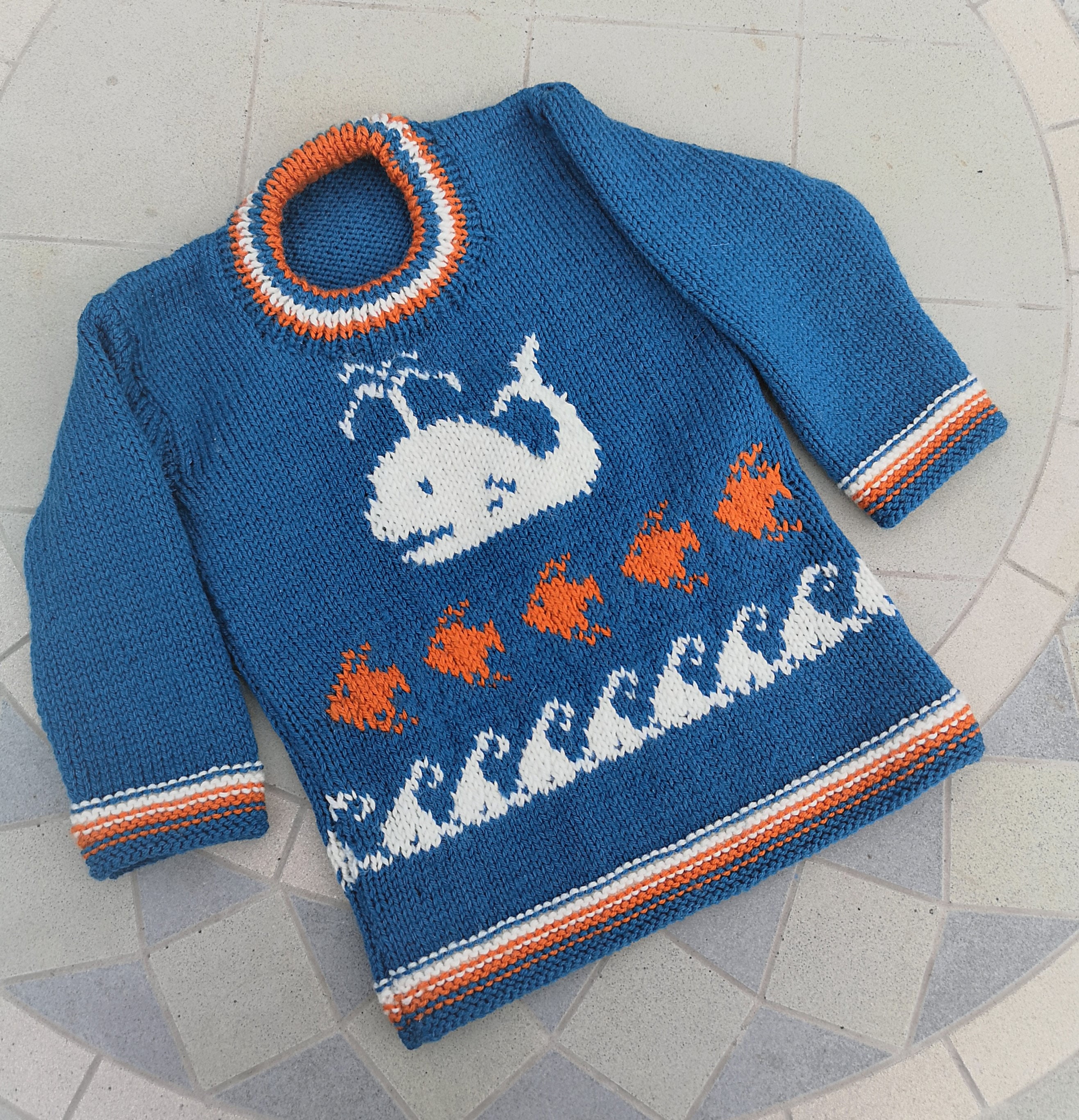 Double knitting sweater pattern