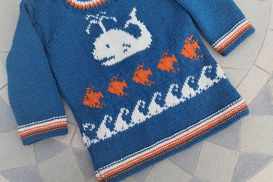 Double knitting sweater pattern