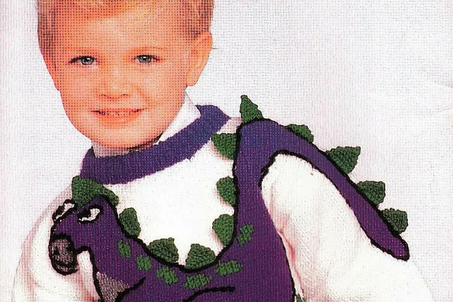 Intarsia sweater knitting pattern