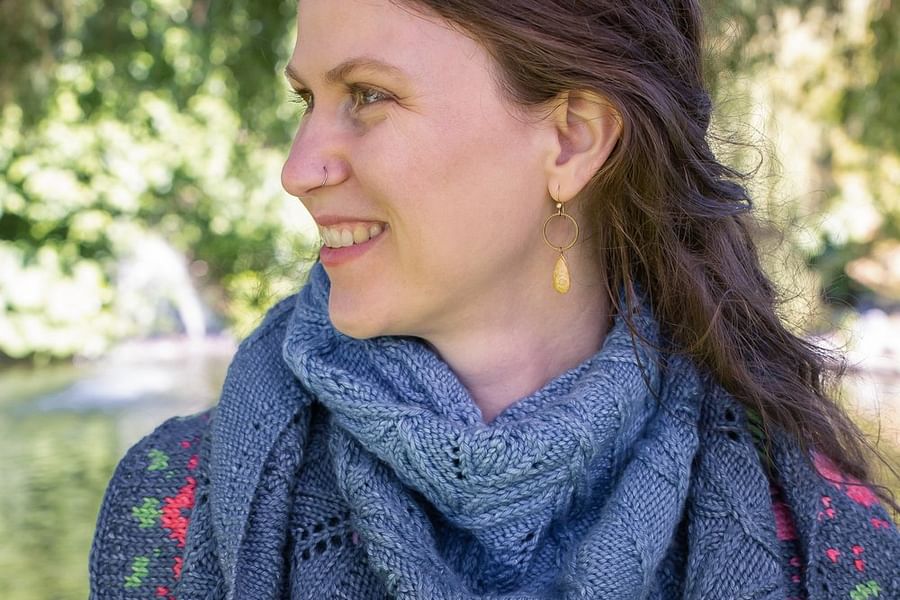 spring shawl knitting patterns book