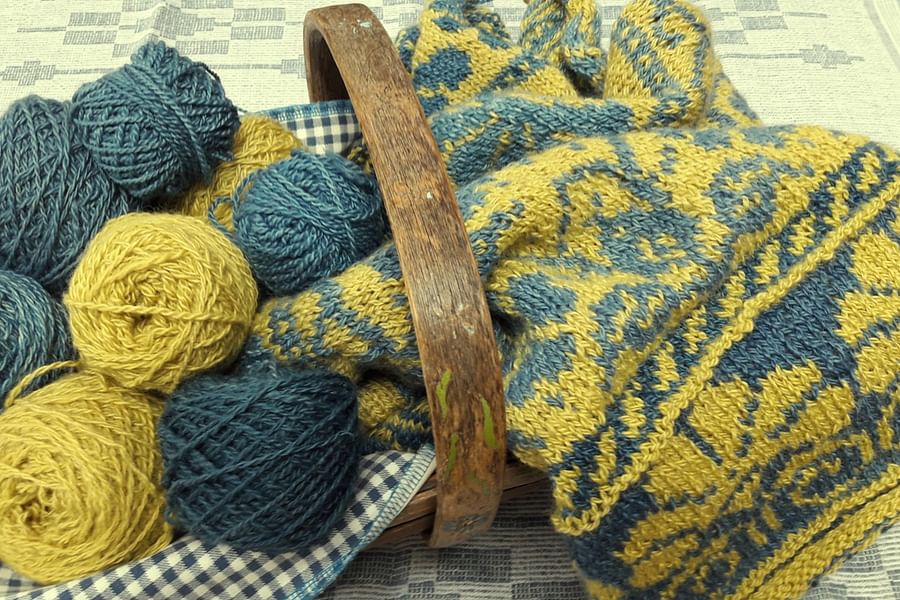 hand-dyed yarn knitting project