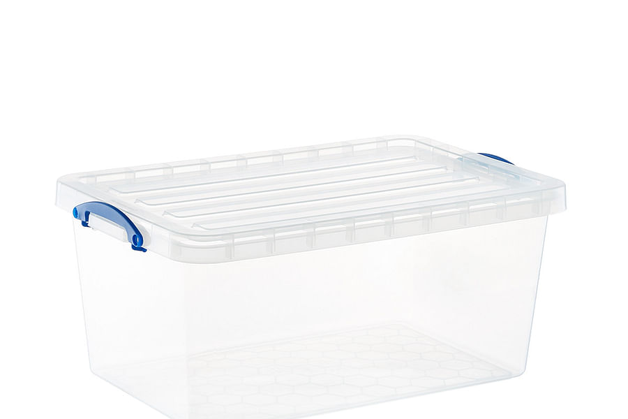 clear stacking bins for clothes