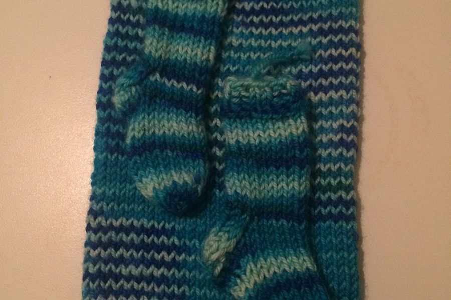 knitted item soaking