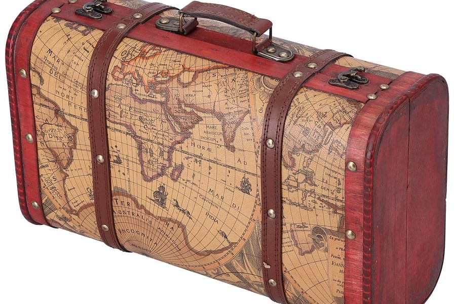 vintage suitcase storage