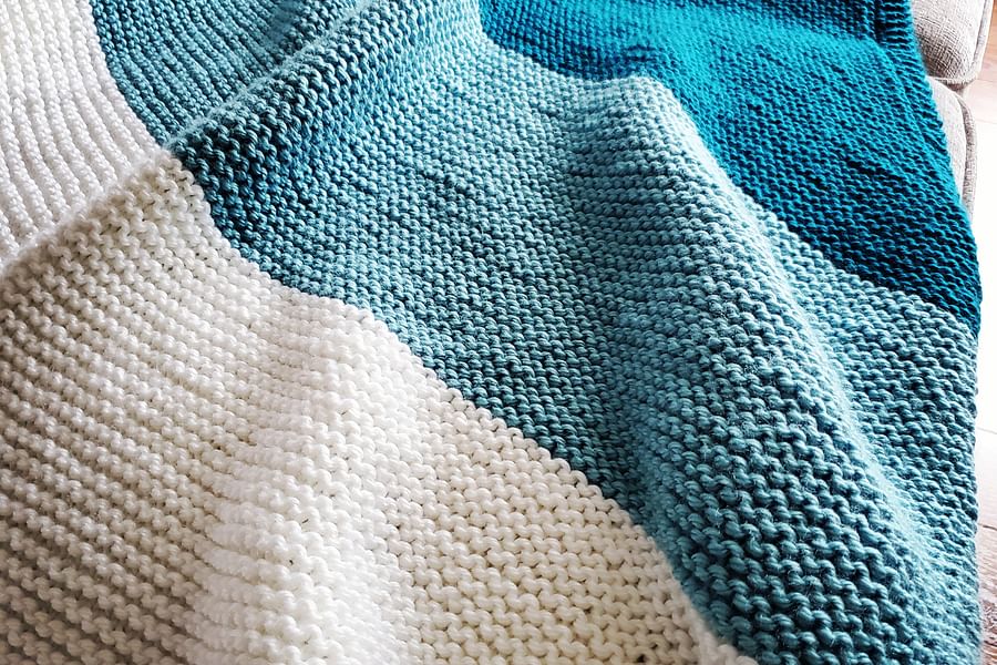 garter stitch baby blanket knitting pattern