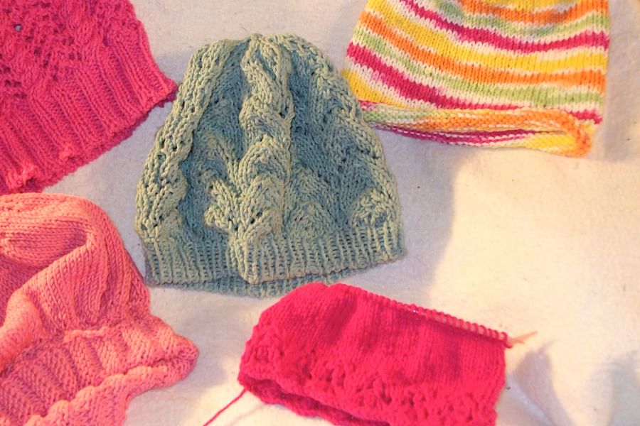knitted chemo caps