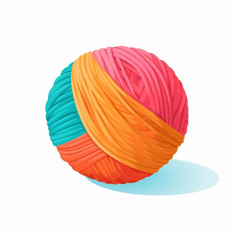 A ball of medium-weight yarn in a vibrant color