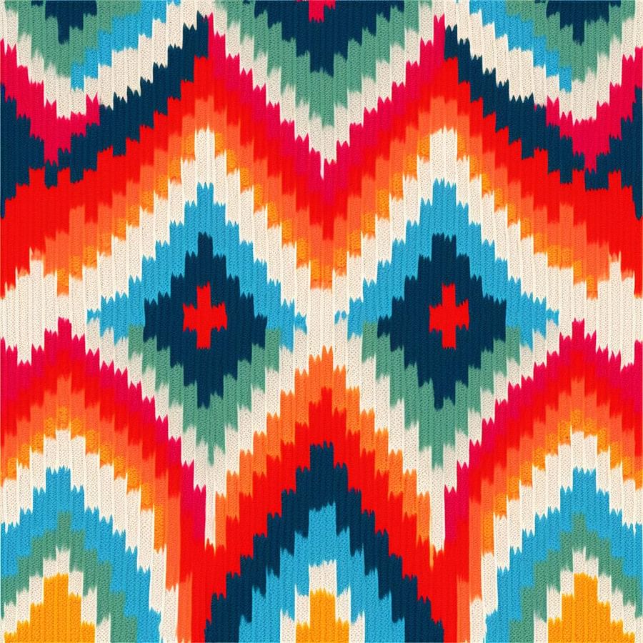A vivid intarsia knitted pattern