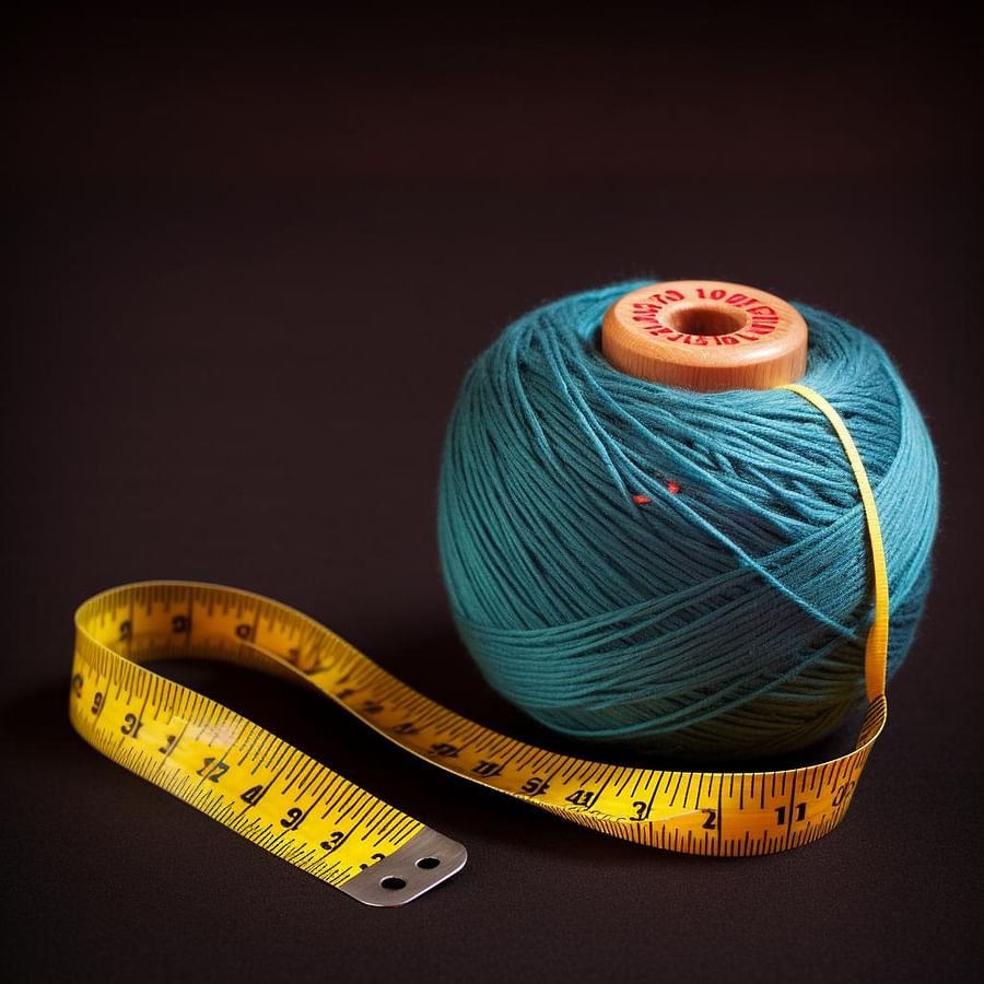 Tape measure and yarn needle
