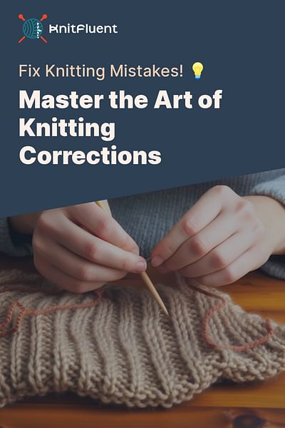 Master the Art of Knitting Corrections - Fix Knitting Mistakes! 💡