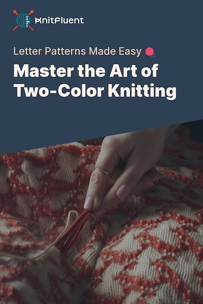 Master the Art of Two-Color Knitting - Letter Patterns Made Easy 🧶