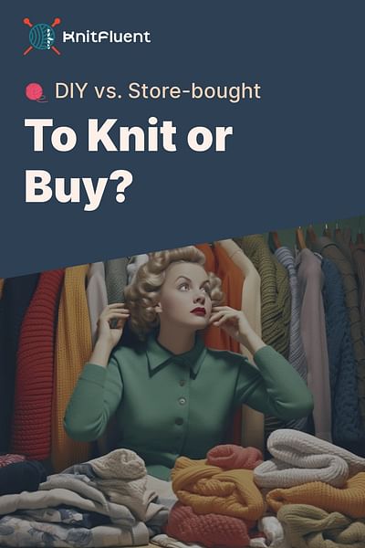To Knit or Buy? - 🧶 DIY vs. Store-bought
